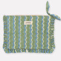 Quilted Frill Pouch | Whirly | Sage