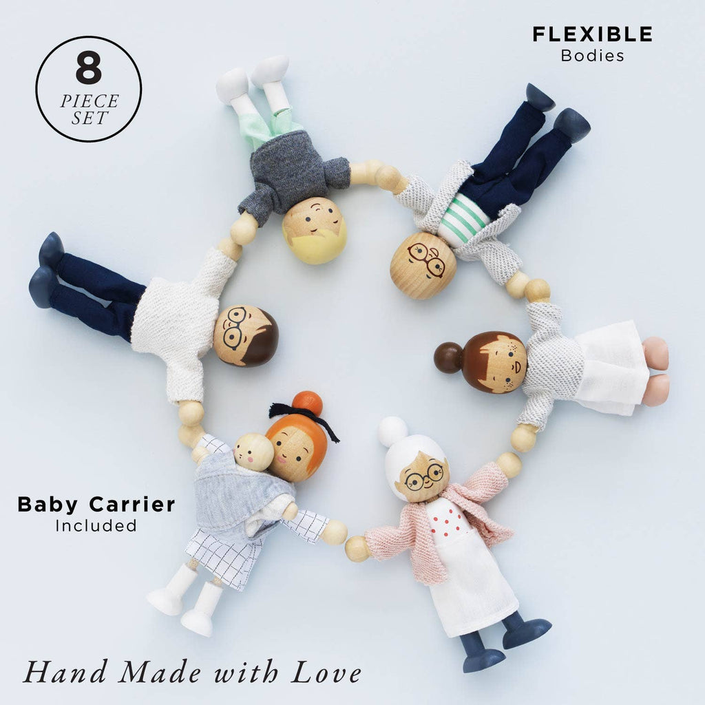Le Toy Van wooden dolls house family, kids' pretend play figures
