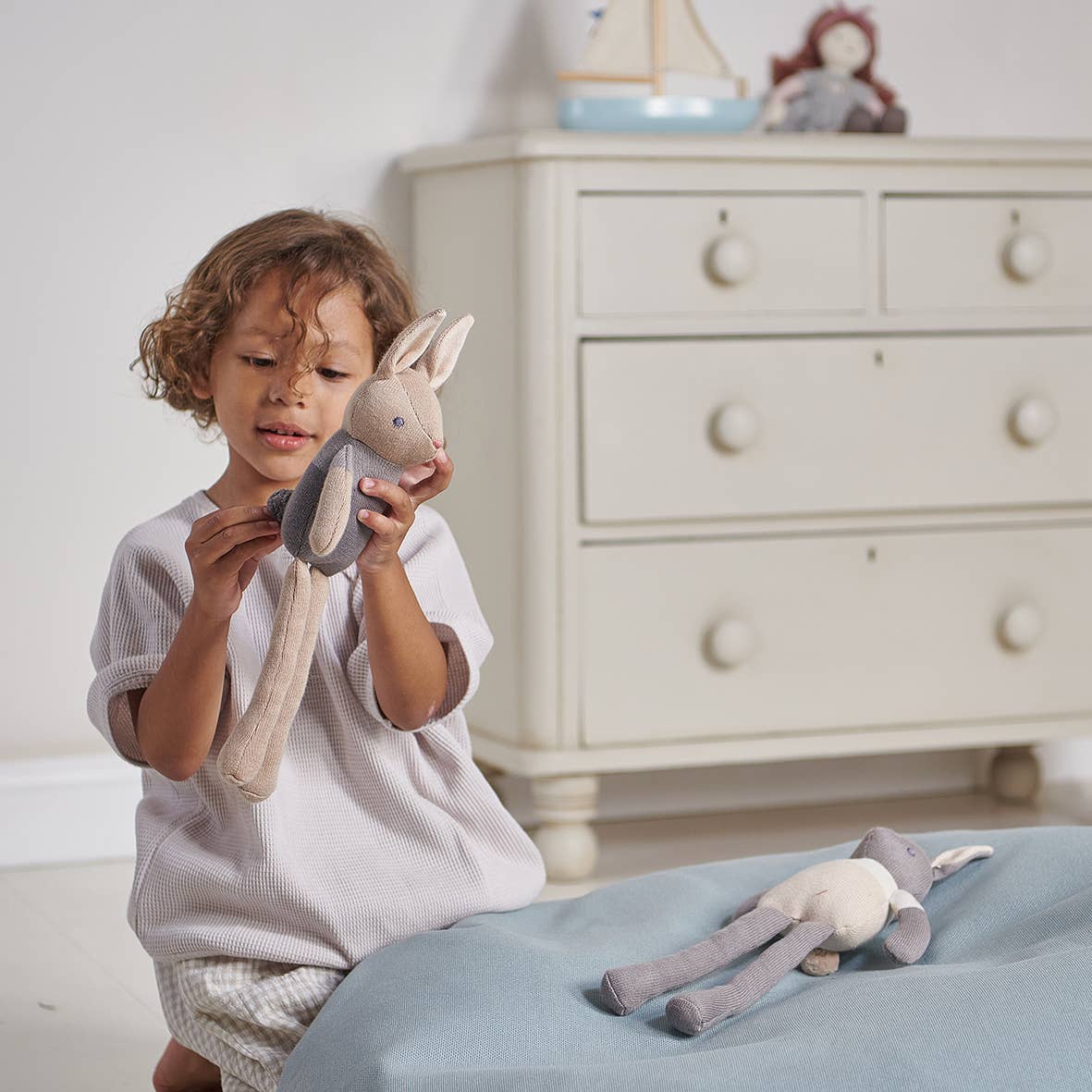 Baby Threads Taupe Bunny - Organic Doll 35cm