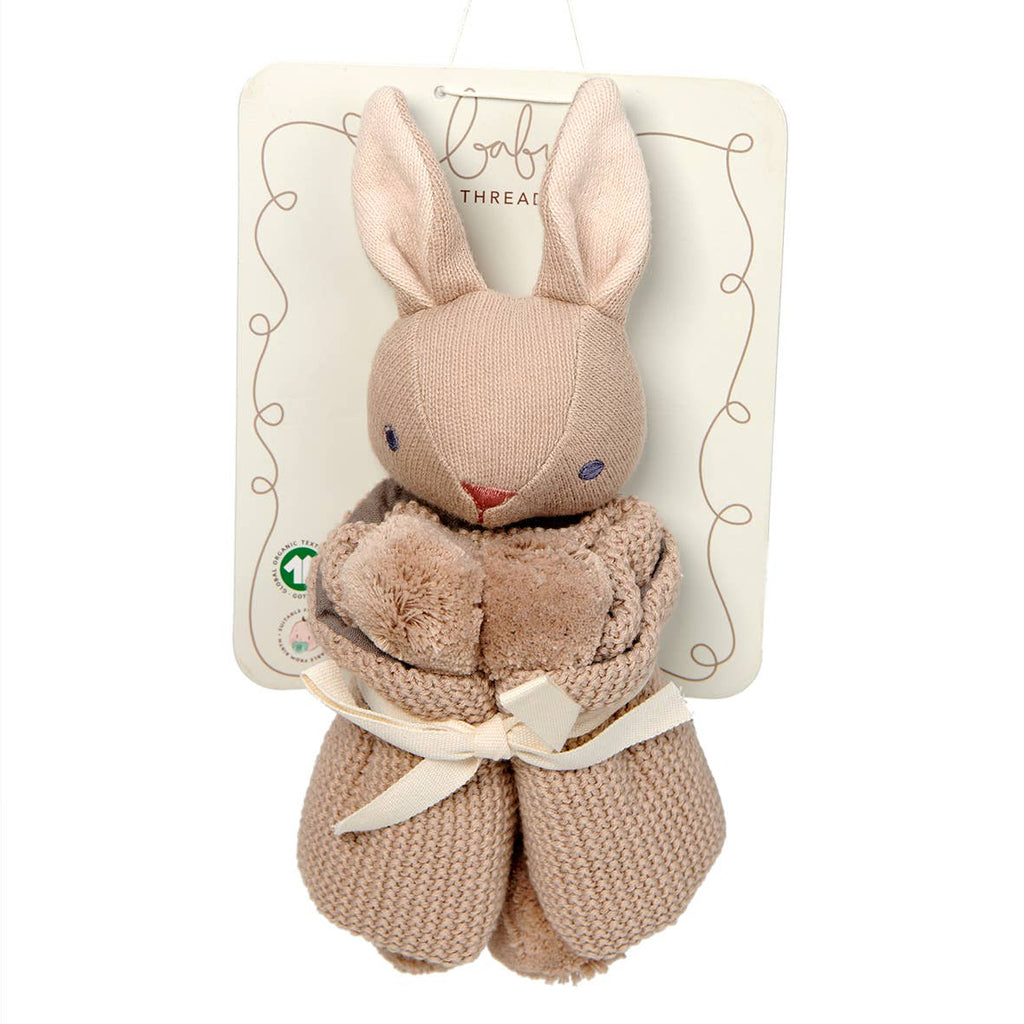 Baby Threads Taupe Bunny - Organic Comforter 25cm