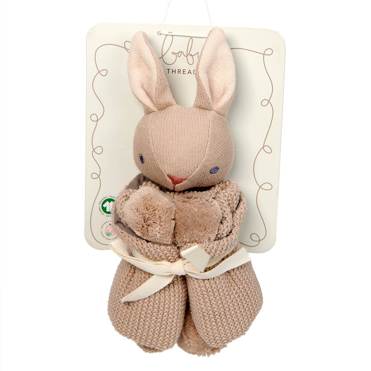 Baby Threads Taupe Bunny - Organic Comforter 25cm