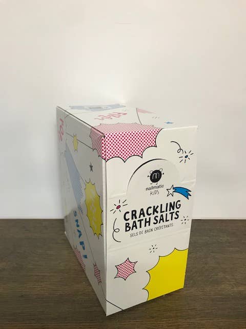 Nailmatic crackling bath salts in pink, children's bath salts