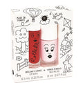 Nailmatic kids' Cottage duo nail polish, Cherry and Bella, water-based