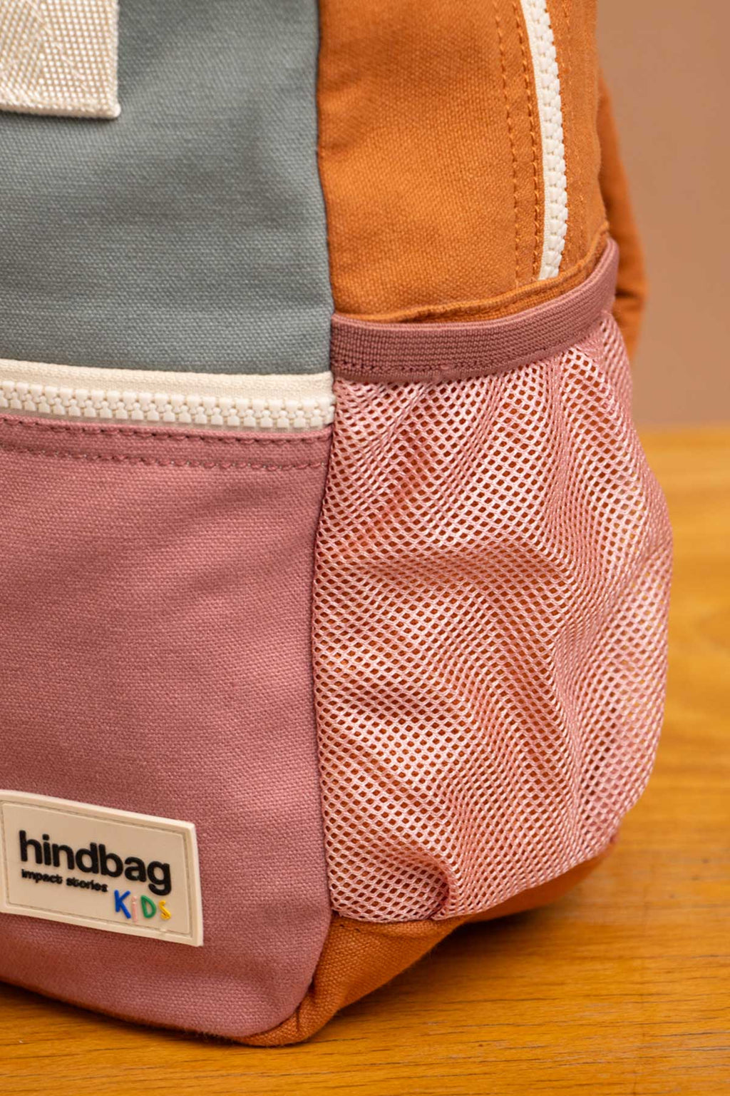 Arthur tricolour sage backpack, kids' jute rucksack, Hindbag