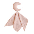 Mushie moon lovey blanket in blush, baby comforter, Cucurucu