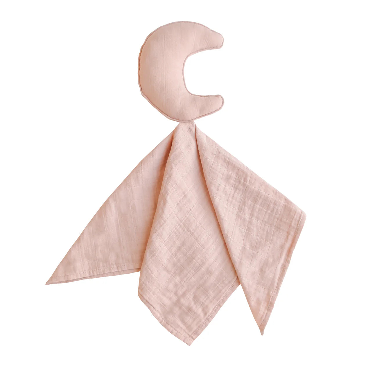 Mushie moon lovey blanket in blush, baby comforter, Cucurucu