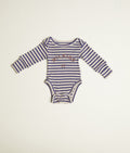 Baby Milking It inky stripe bodysuit, organic cotton babygrow, Claude & Co