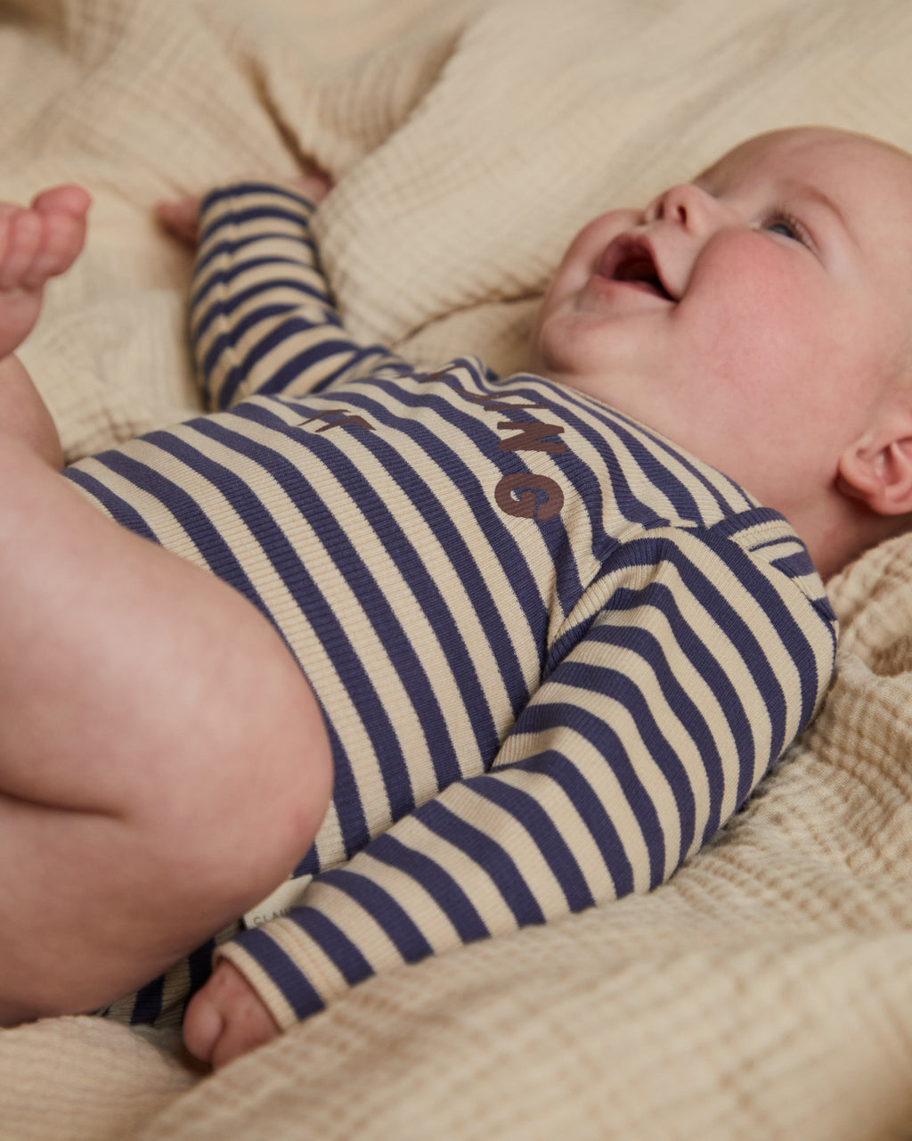 Claude & Co Milking It Inky Stripe Bodysuit