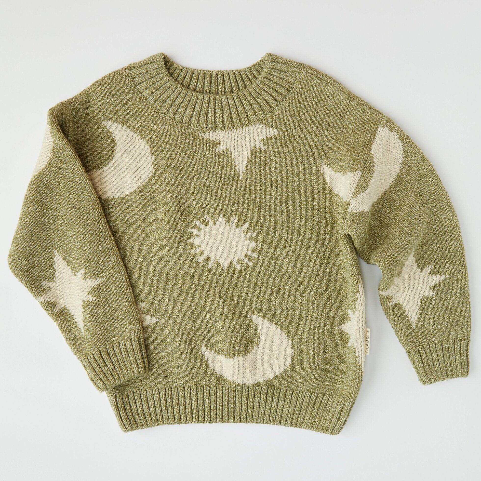 Claude & Co Cozmo Matcha Moon Star Jumper