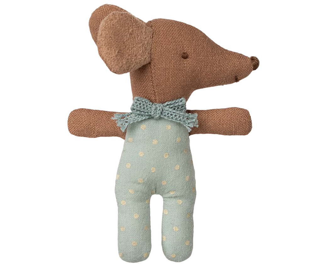 Maileg Sleep Wakey Baby Mouse in Matchbox - Blue