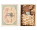 Maileg Sleep Wakey Baby Mouse in Matchbox - Blue
