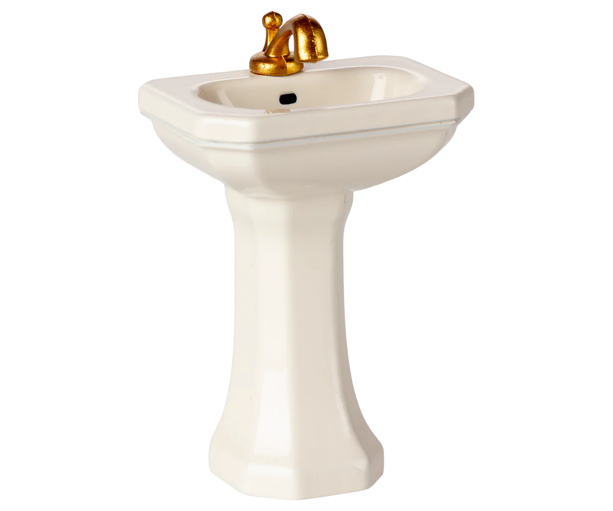 Maileg Bathroom sink, Mouse - Off white