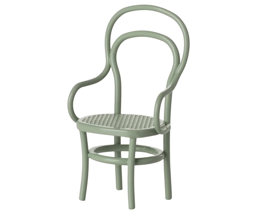 Maileg mouse vintage chair, mint, dollhouse furniture toy for children