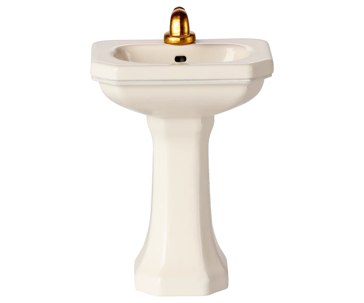 Maileg Bathroom sink, Mouse - Off white
