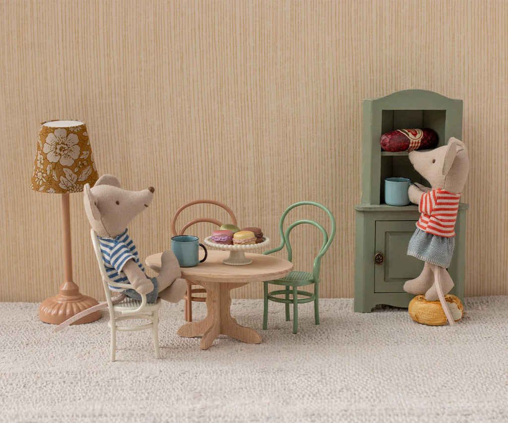 Maileg Oval dining table, Mouse - Nature