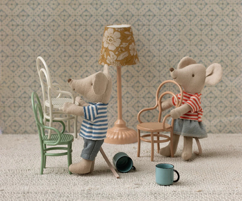 Maileg Vintage chair, Mouse - Dark powder