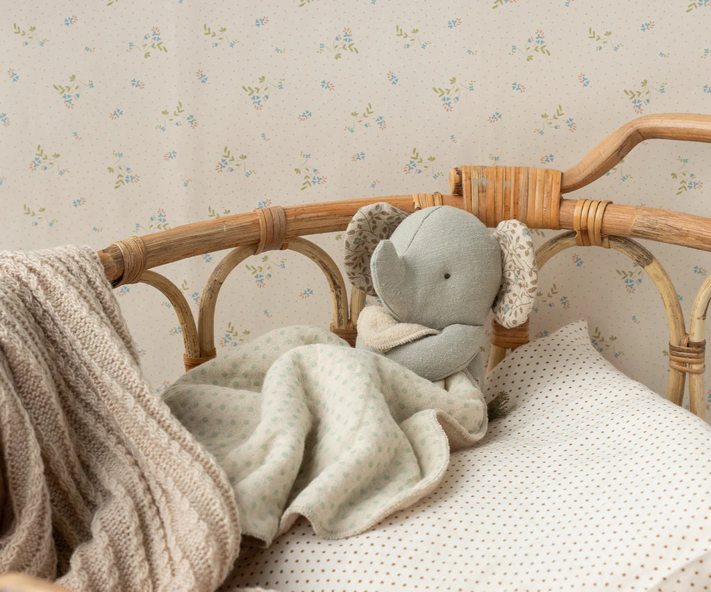 Maileg Lullaby Friends elephant, mini, iron grey soft baby toy