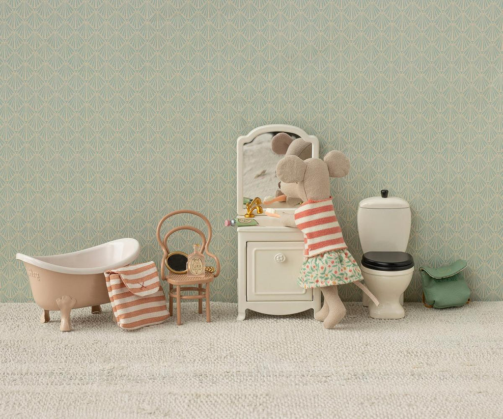 Maileg Vintage chair, Mouse - Dark powder