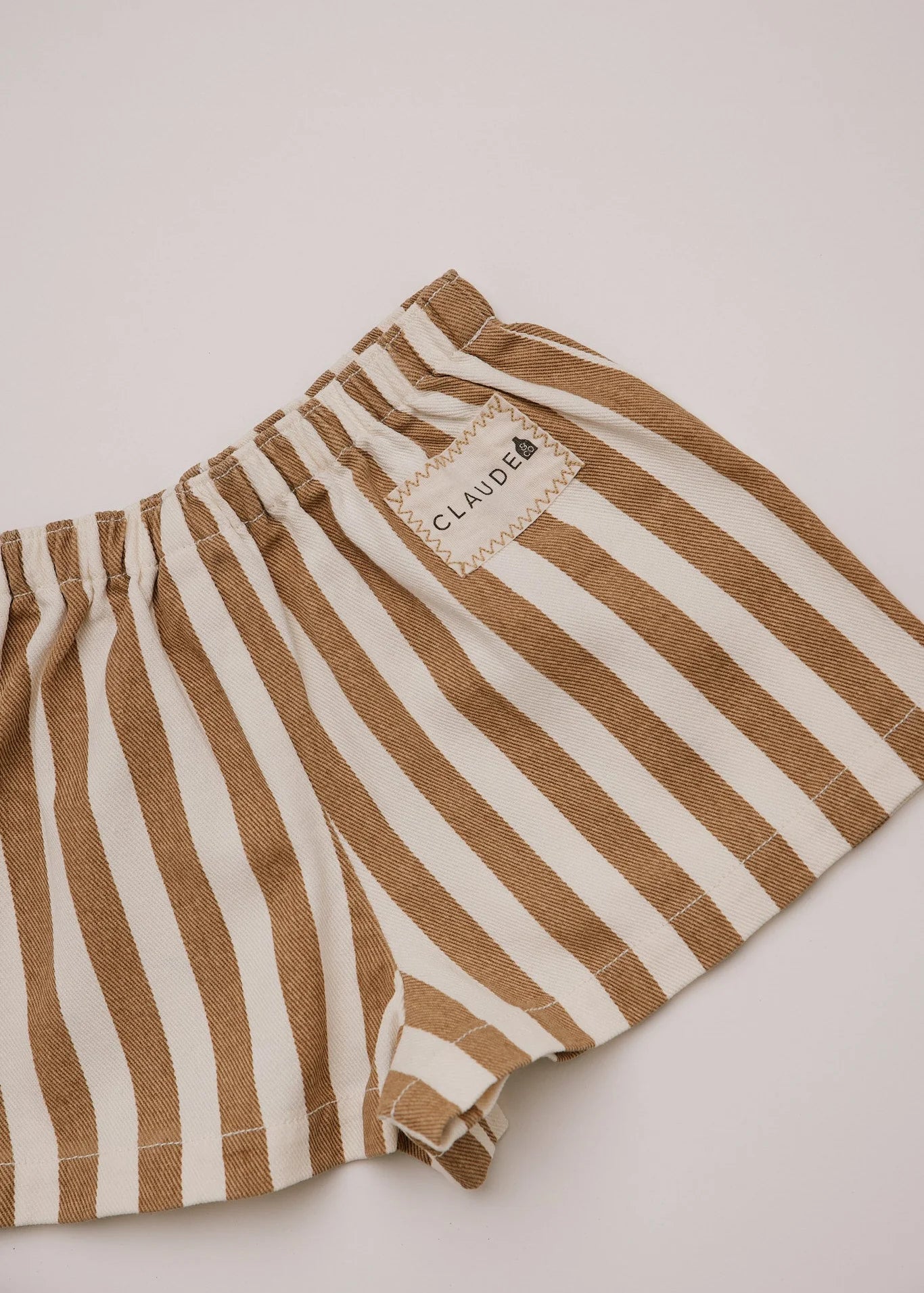 Kids' Harper hazelnut stripe shorts, children's shorts, Claude & Co