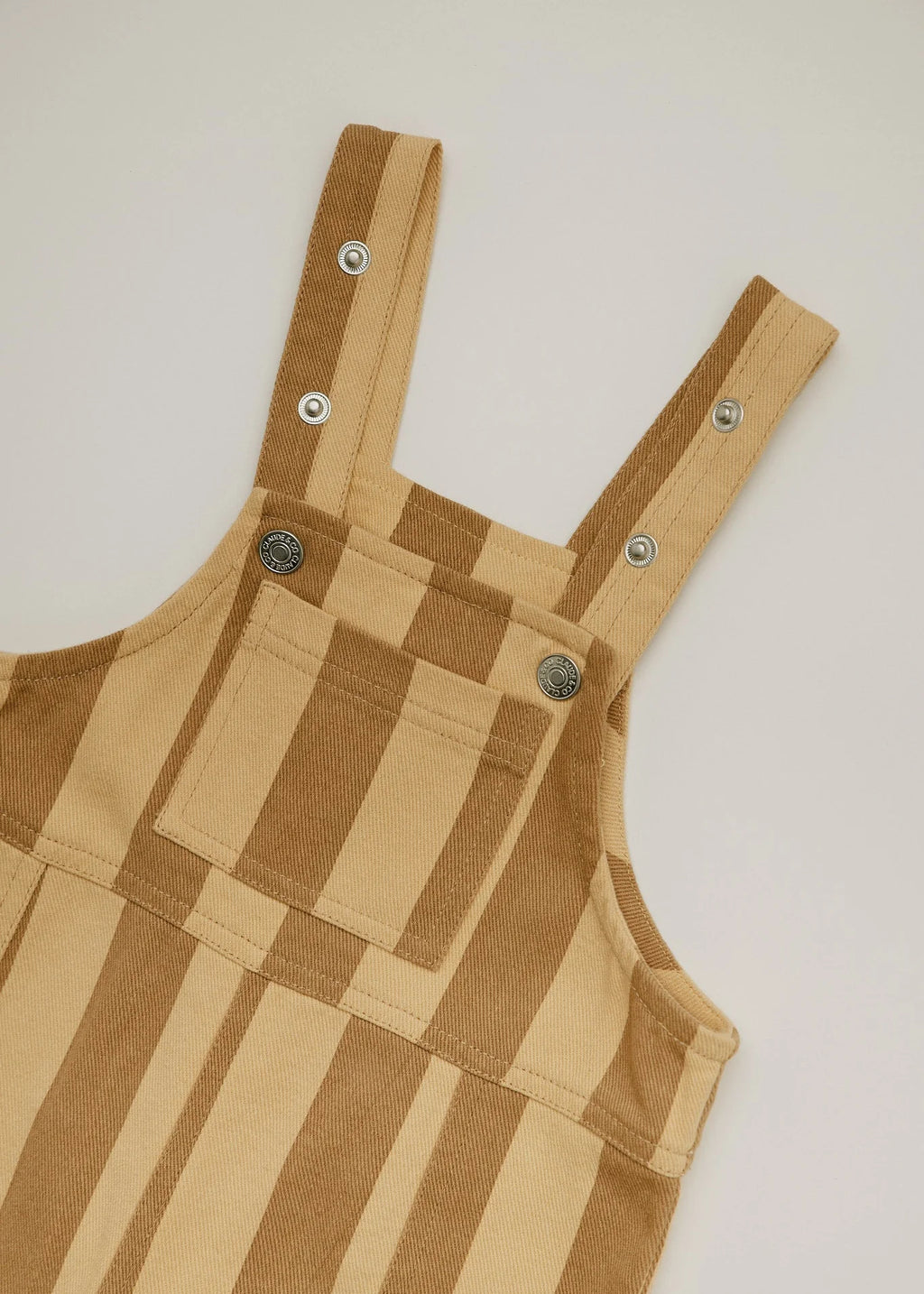 Claude & Co Blythe Banoffee Stripe Dungaree