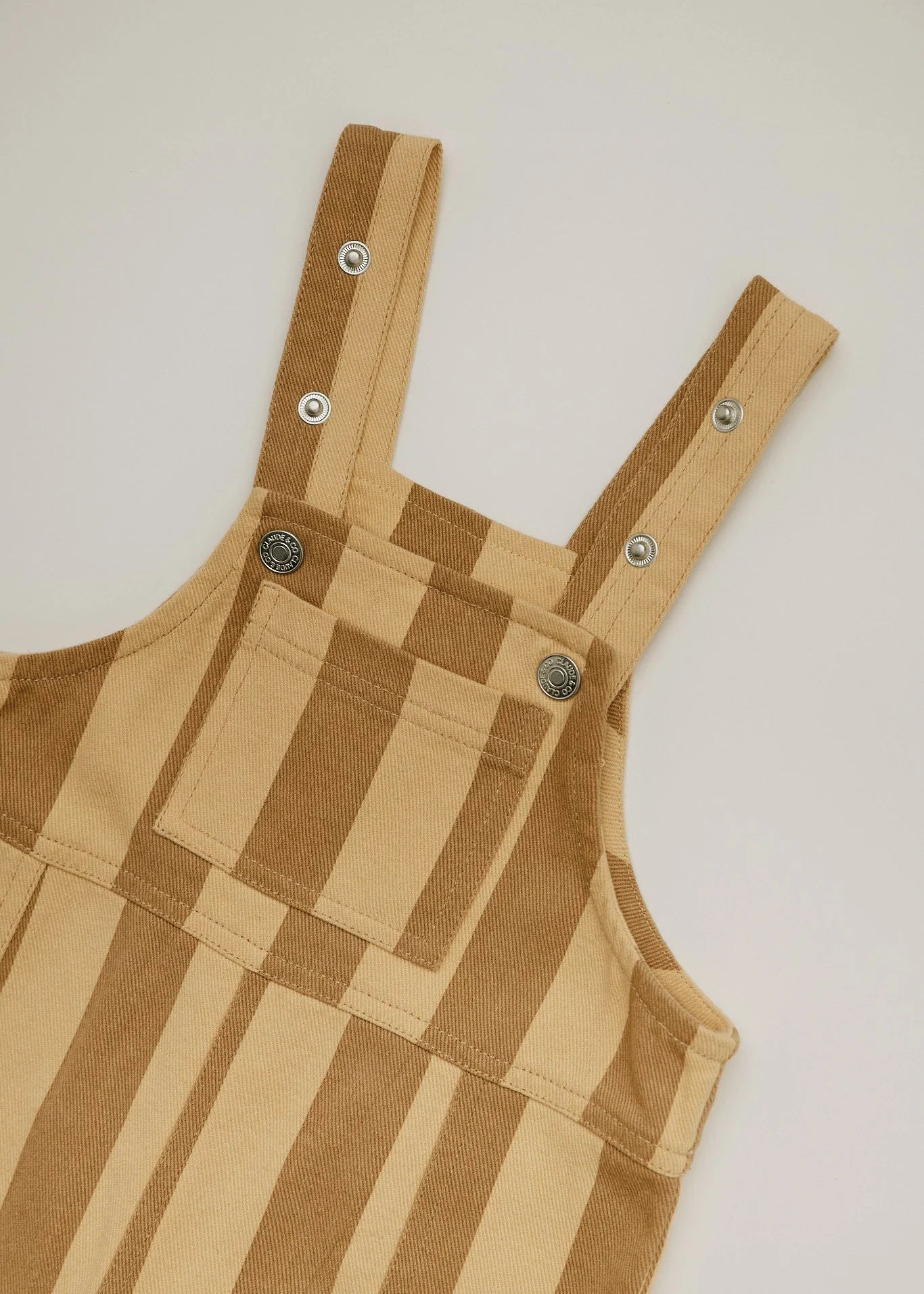 Claude & Co Blythe Banoffee Stripe Dungaree