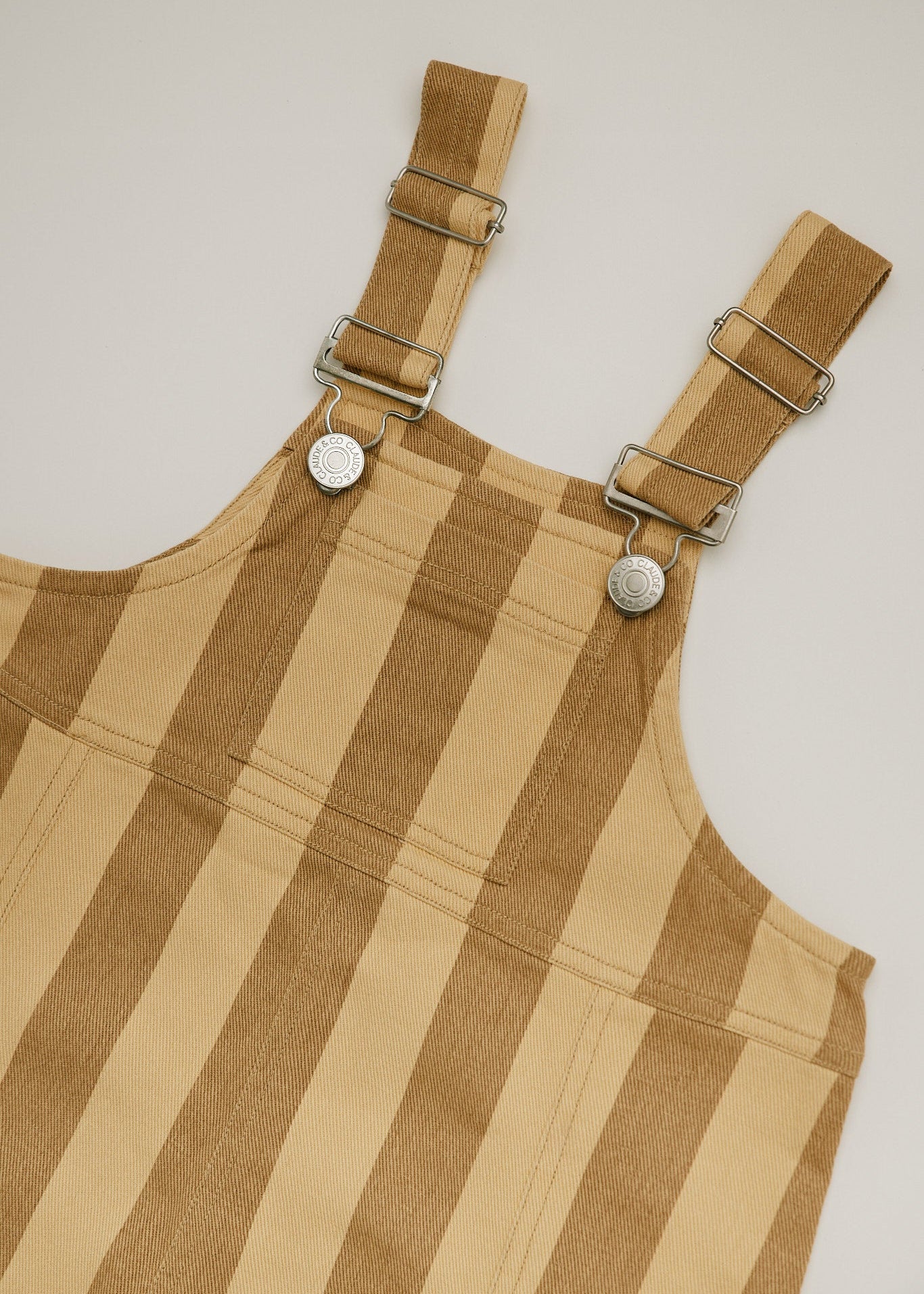 Claude & Co Blythe Banoffee Stripe Dungaree