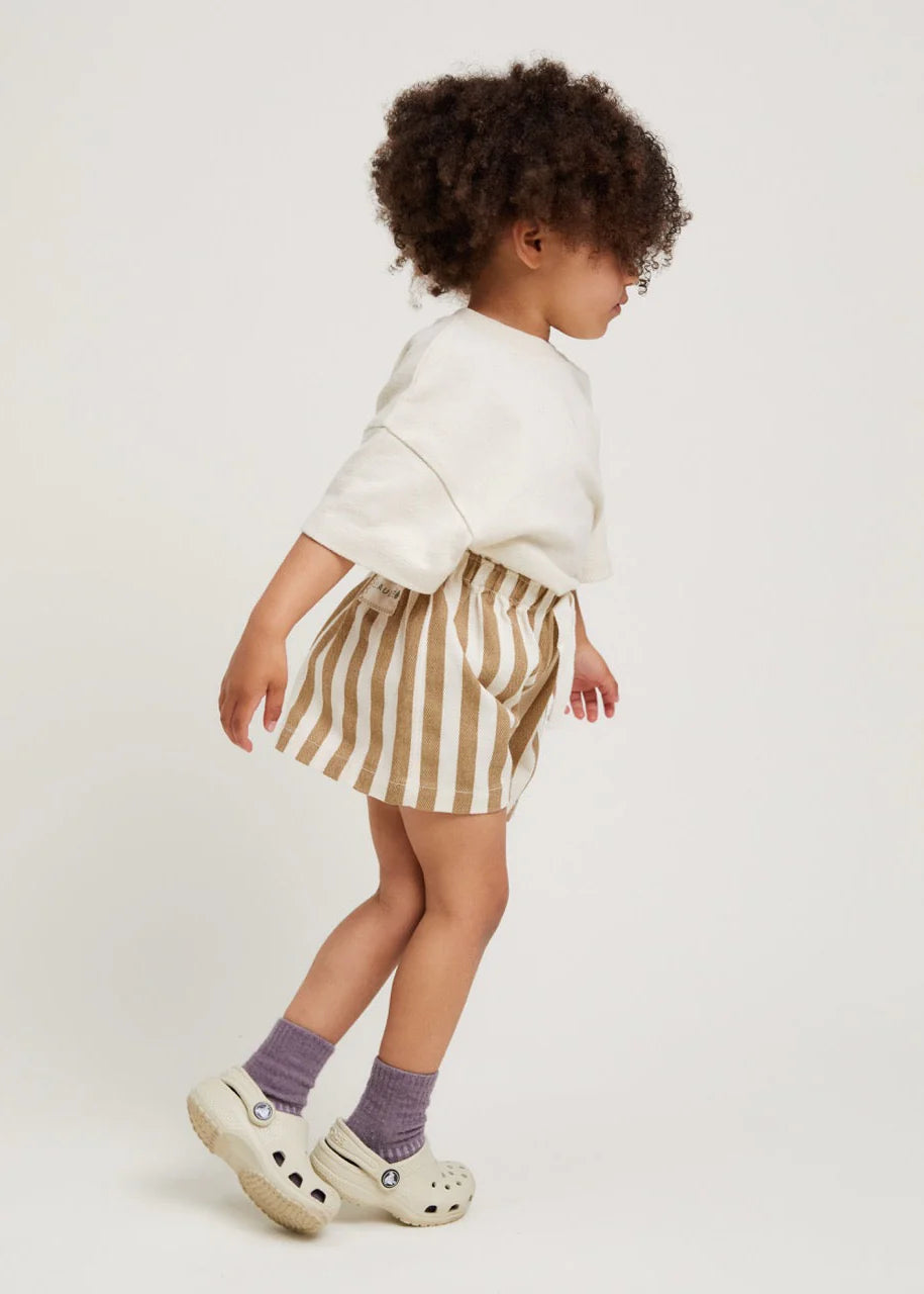Claude & Co Harper Hazelnut Stripe Short