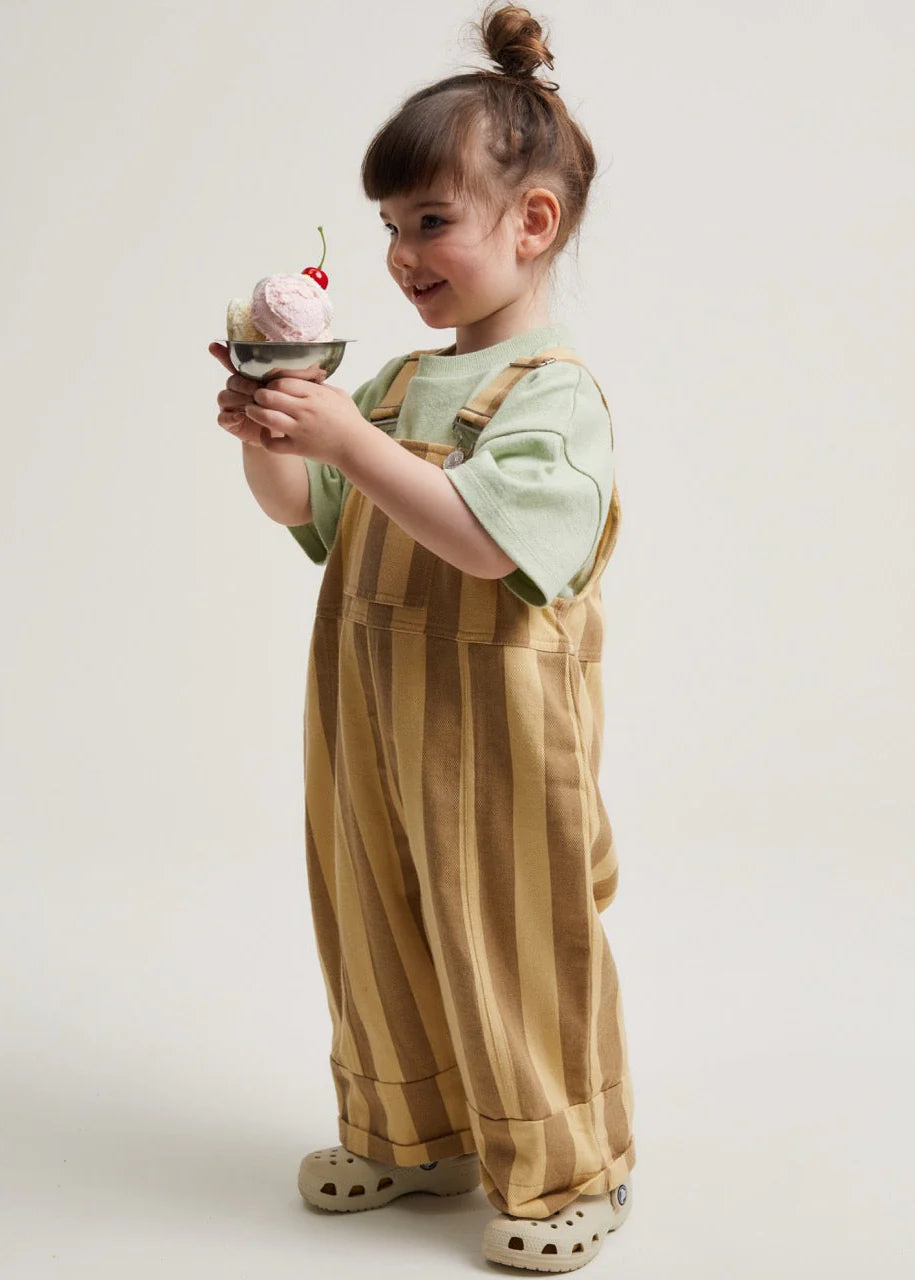 Claude & Co Blythe Banoffee Stripe Dungaree
