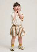Kids' Harper hazelnut stripe shorts, children's shorts, Claude & Co