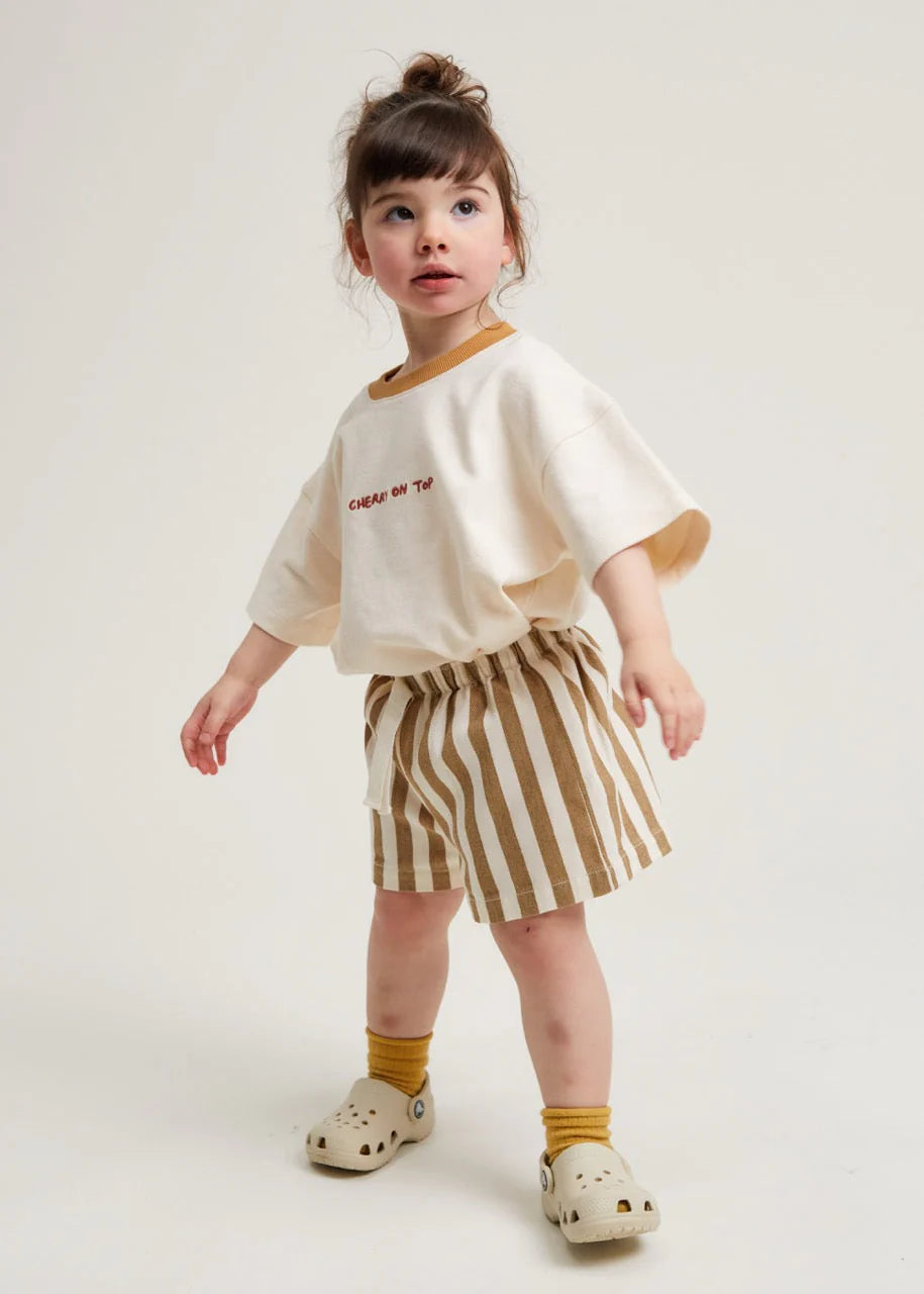 Claude & Co Harper Hazelnut Stripe Short