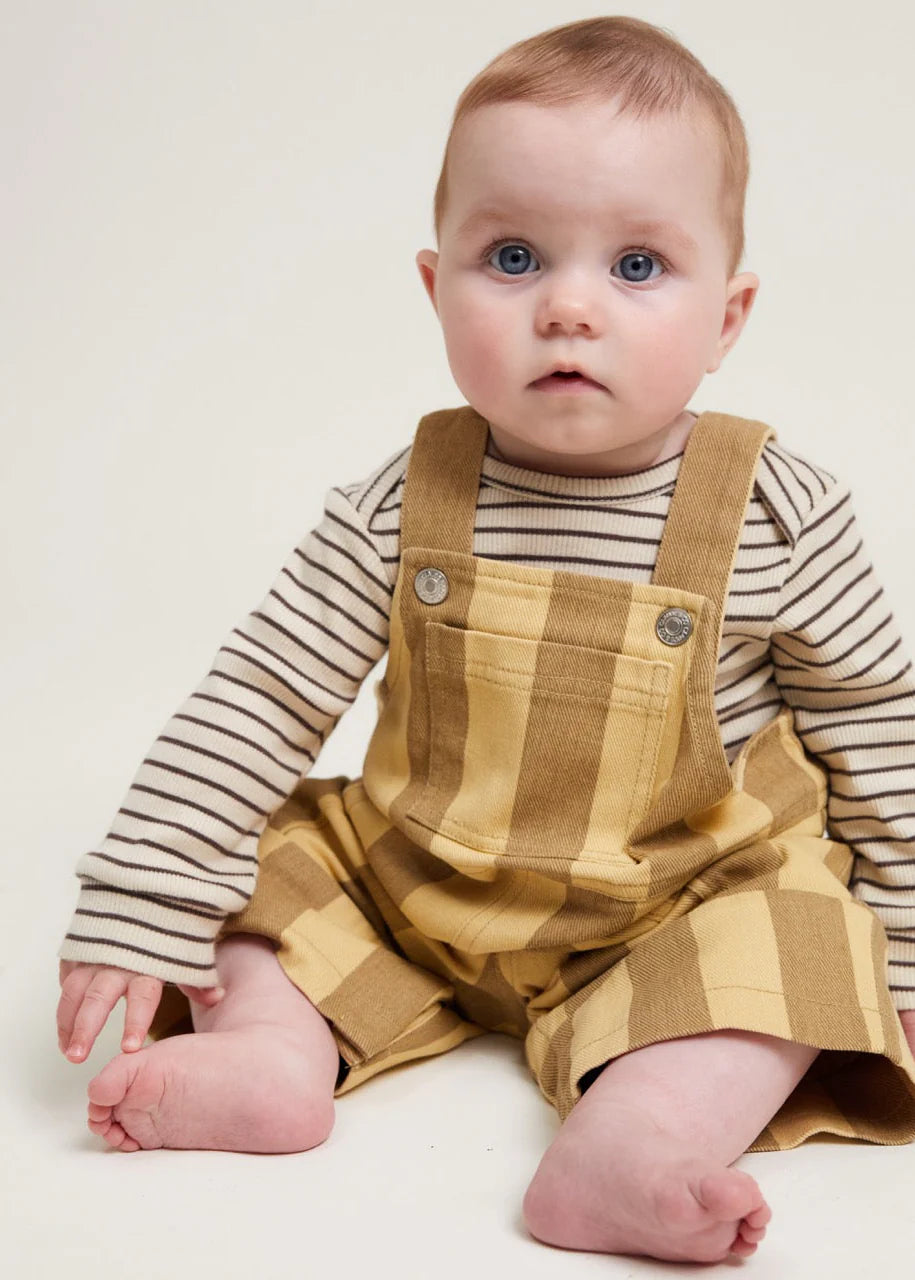 Claude & Co Blythe Banoffee Stripe Dungaree