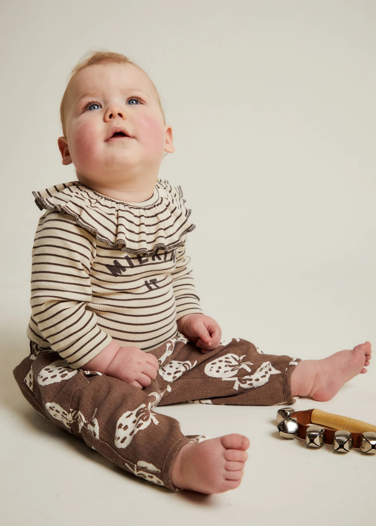 Claude & Co Milking It Coco Stripe Bodysuit