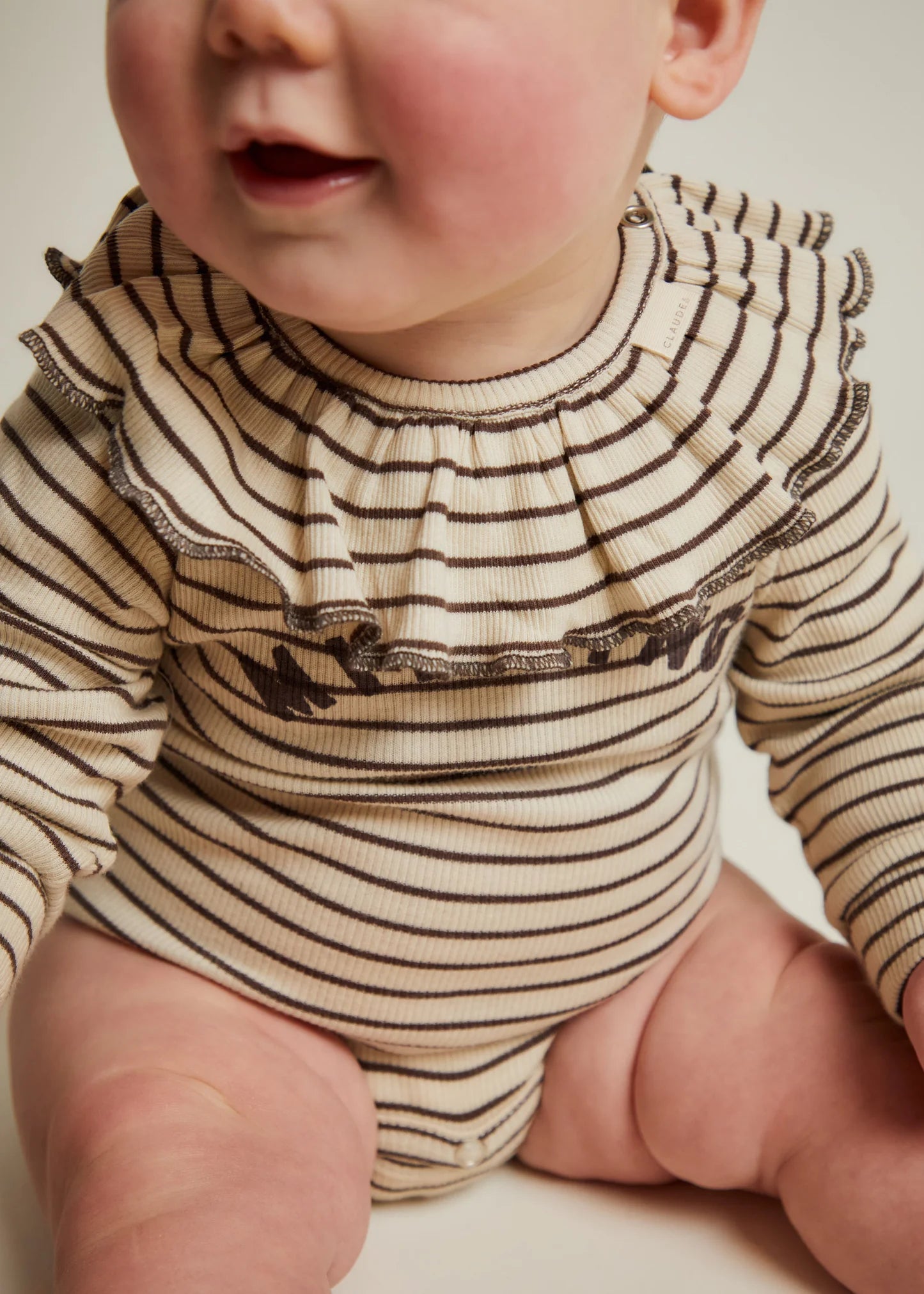 Claude & Co Milking It Coco Stripe Bodysuit