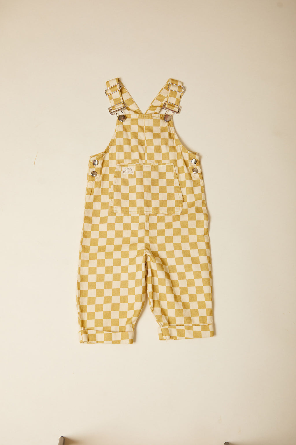 Claude & Co Cecile Checkerboard Ochre Dungaree