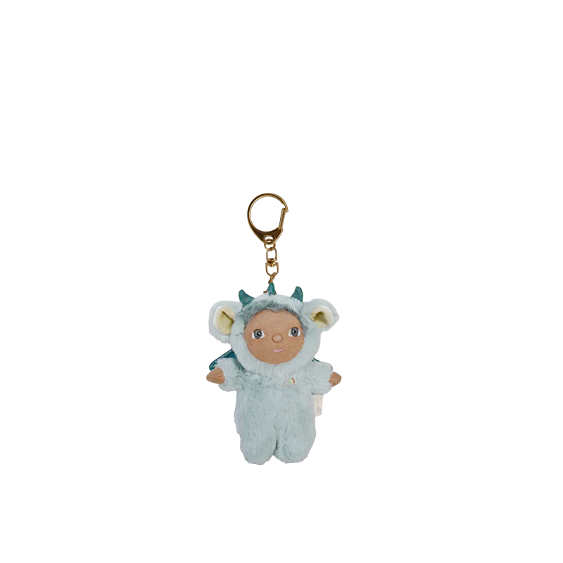 Olli Ella Dinky bag charm Dante the dragon, plush bag clip, Cucurucu