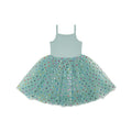 Girls' turquoise spot dress, Bob & Blossom