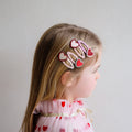Scalloped heart kids' clic clac hair clips, Mimi & Lula