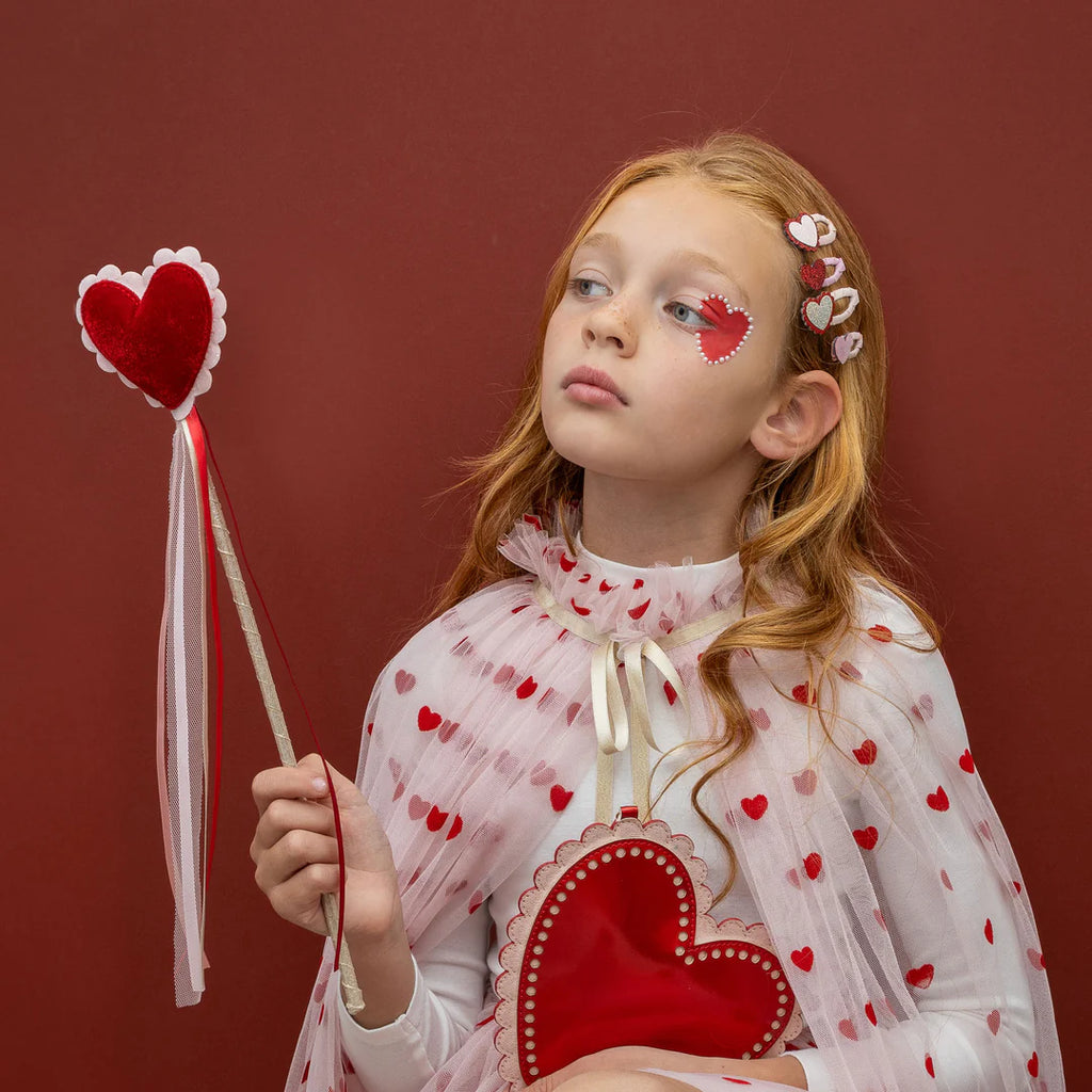 Scalloped heart kids' clic clac hair clips, Mimi & Lula