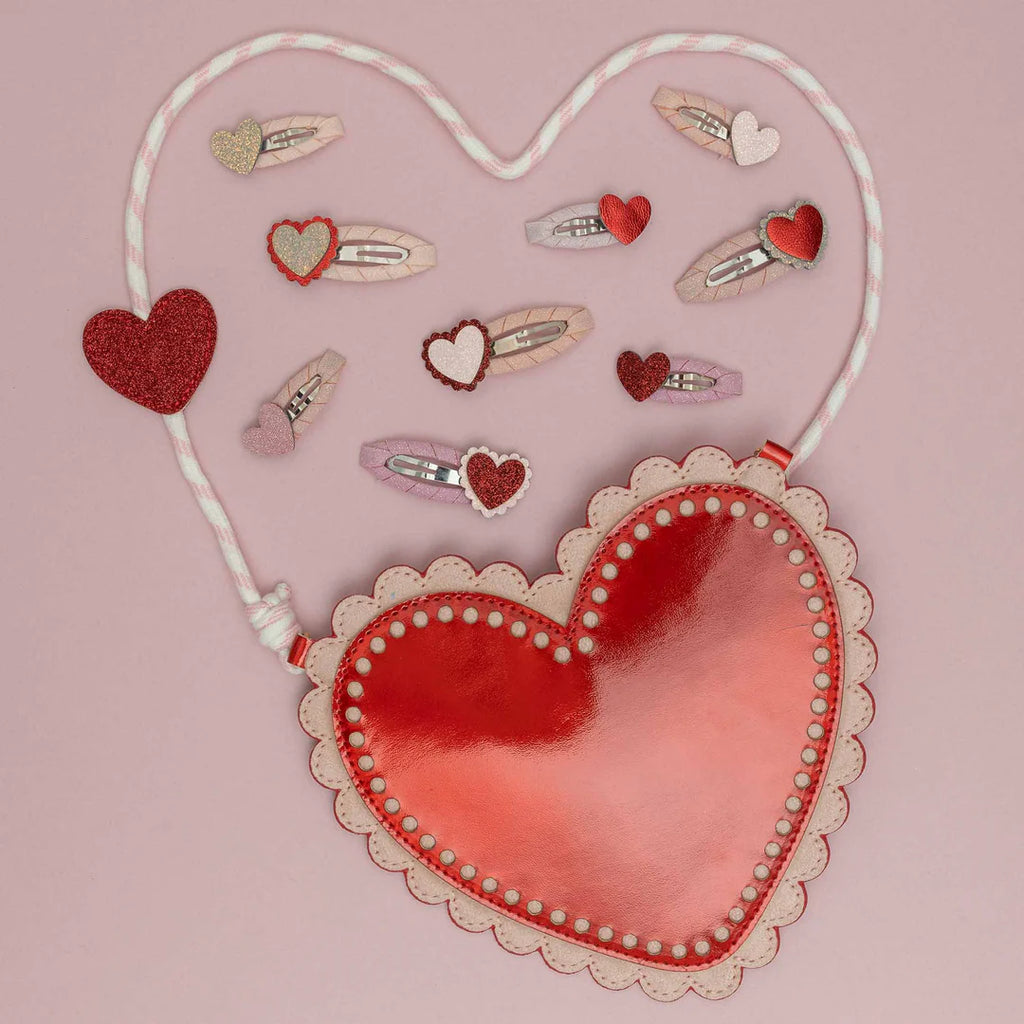 Scalloped heart kids' clic clac hair clips, Mimi & Lula