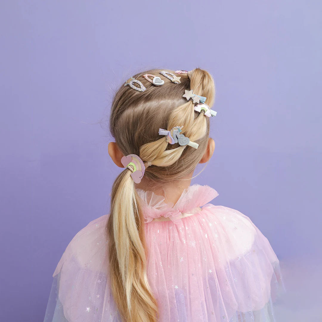 Dreamy unicorn kids' mini clic clac hair clips, Mimi & Lula