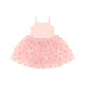 Girls' pale pink dress with pink glitter hearts, party dress, Bob & Blossom