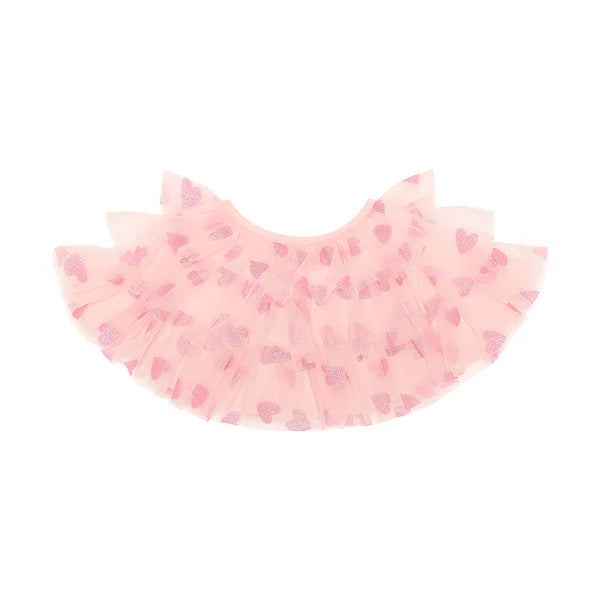 PALE PINK & PINK GLITTER HEART CAPE