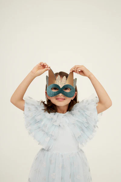 Bob and Blossom SKY BLUE & SILVER GLITTER HEART CAPE