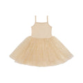 Girls' gold sparkle dress, children's party dress, Bob & Blossom