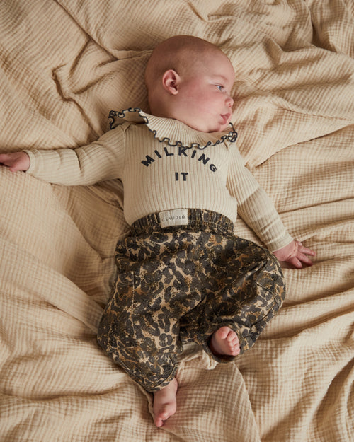 Baby Milking It oat bodysuit, organic cotton babygrow, Claude & Co