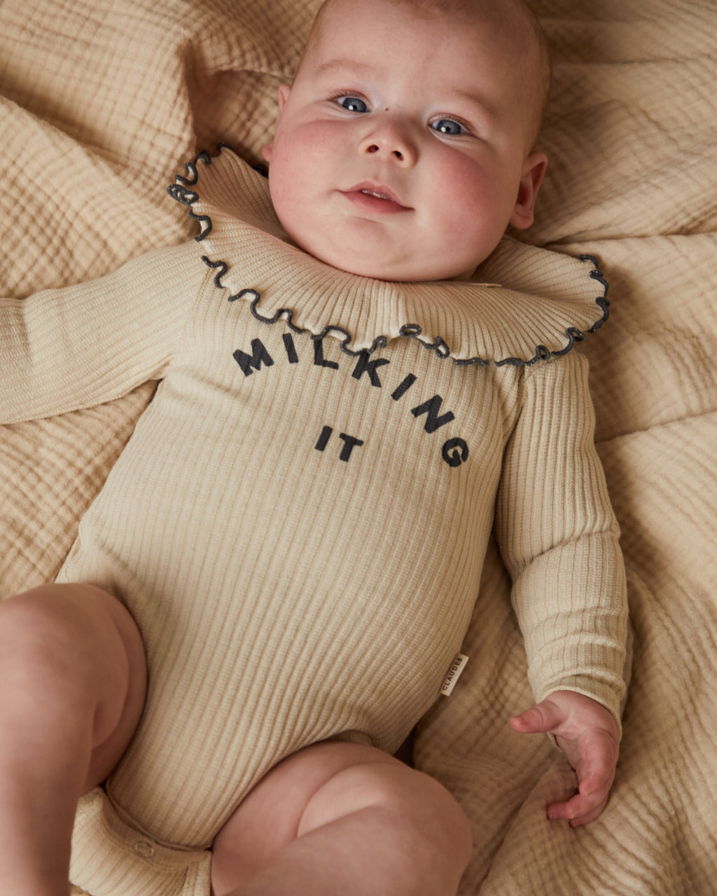 Claude & Co Rib Collar Bib - Oat