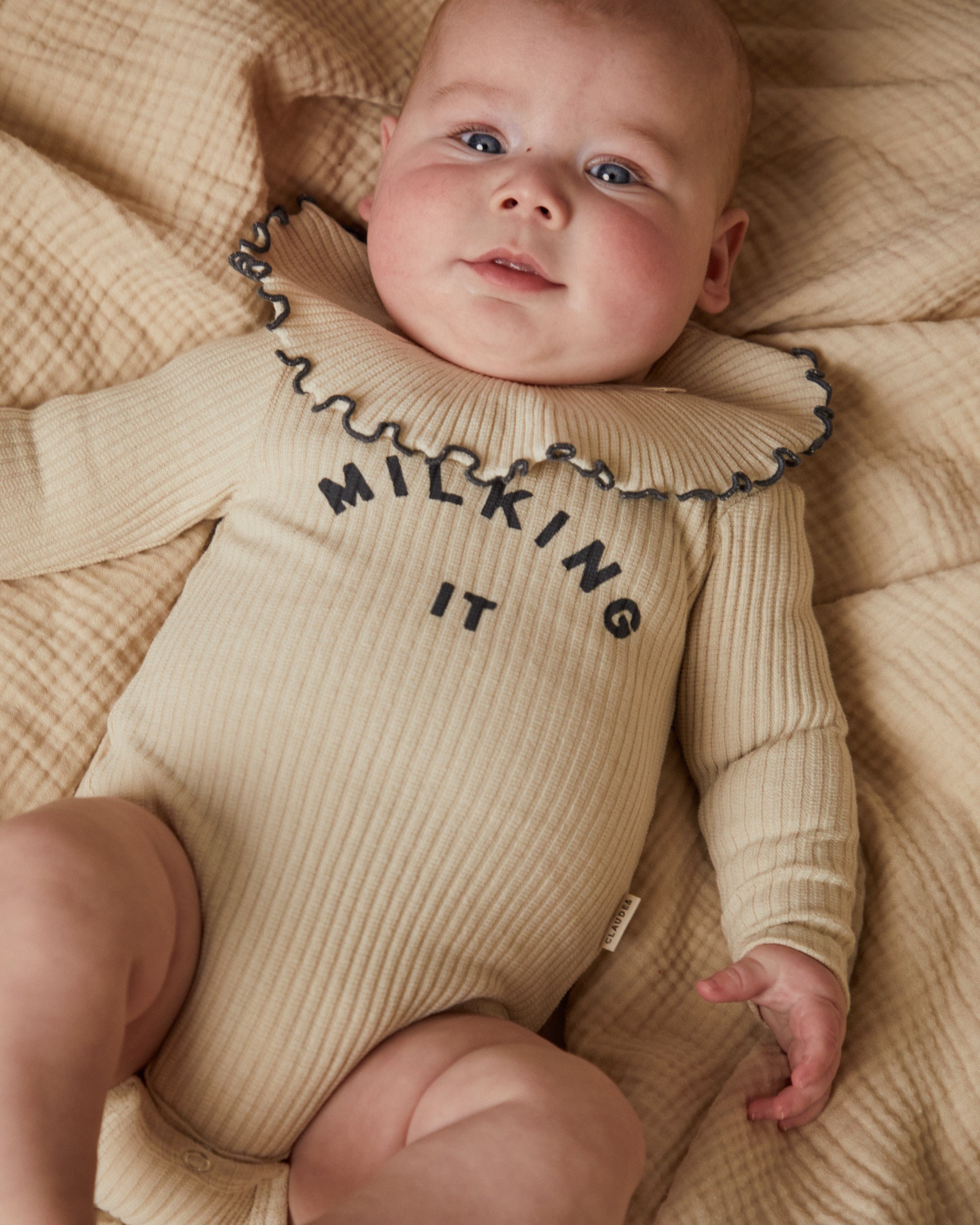 Claude & Co Rib Collar Bib - Oat