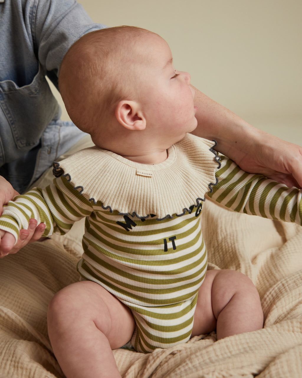 Claude & Co Rib Collar Bib - Oat