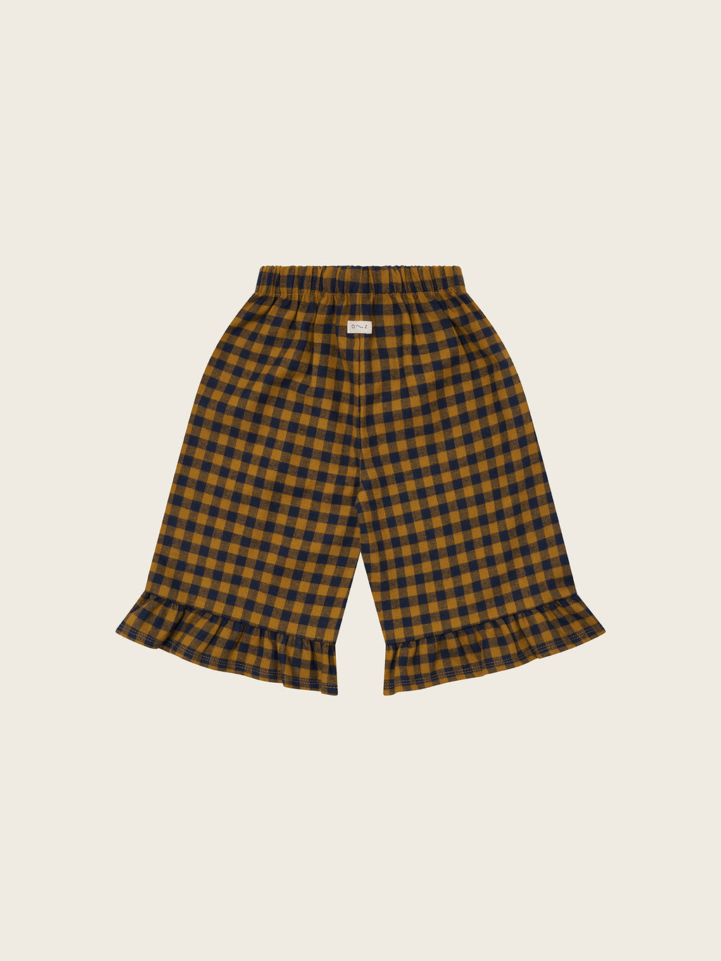 Organic Zoo Blueberry Gingham Frill Culottes