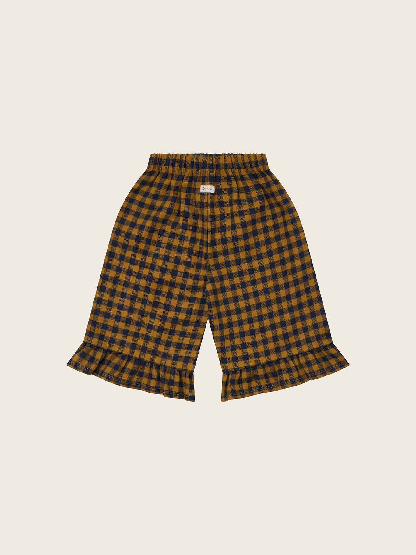Organic Zoo Blueberry Gingham Frill Culottes